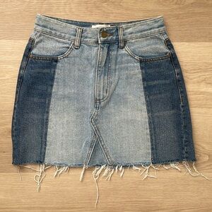 Evidnt Los Angeles Two Toned Denim Skirt